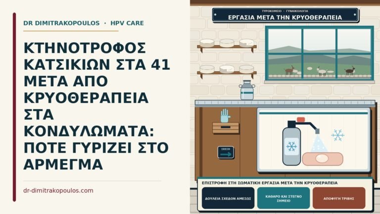 επιστροφή στη σωματική εργασία μετά την κρυοθεραπεία