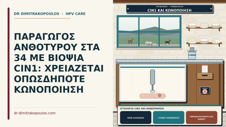 ιστολογία CIN1 και κωνοποίηση