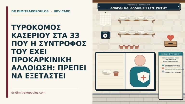 εξέταση του άνδρα όταν η σύντροφος έχει προκαρκινική αλλοίωση