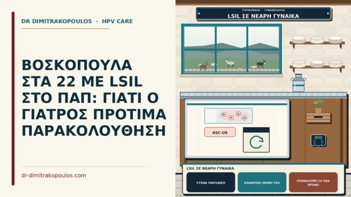 ΒΟΣΚΟΠΟΥΛΑ ΣΤΑ 22 ΜΕ LSIL ΣΤΟ ΠΑΠ: ΓΙΑΤΙ Ο ΓΙΑΤΡΟΣ ΠΡΟΤΙΜΑ ΠΑΡΑΚΟΛΟΥΘΗΣΗ LSIL σε νεαρή γυναίκα