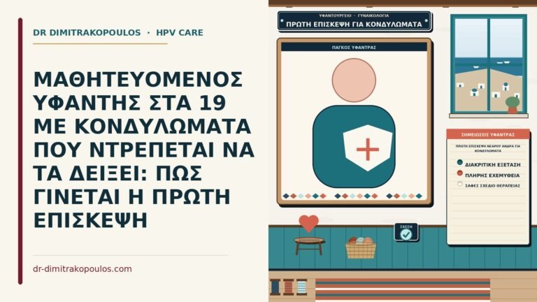 πρώτη επίσκεψη νεαρού άνδρα για κονδυλώματα