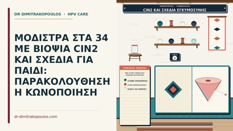 CIN2 σε νέα γυναίκα που σχεδιάζει εγκυμοσύνη