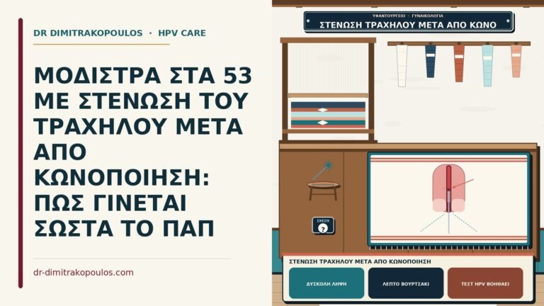 στένωση τραχήλου μετά από κωνοποίηση
