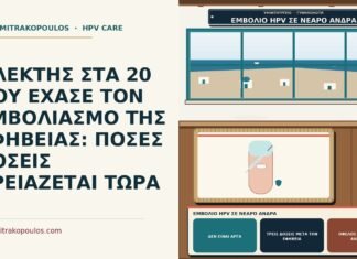 εμβόλιο HPV σε νεαρό άνδρα