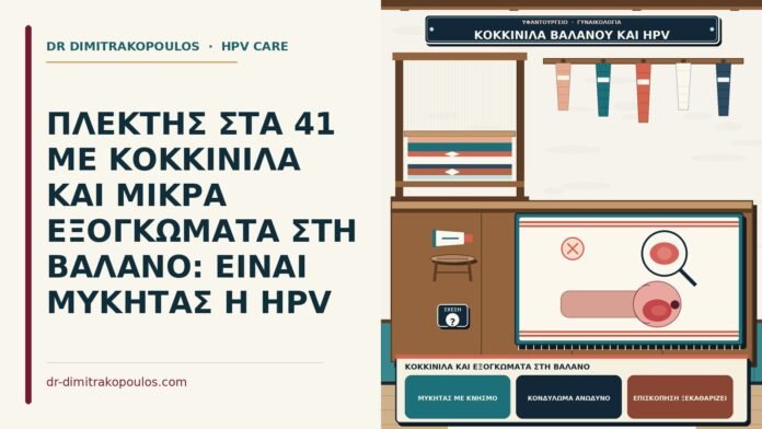 κοκκινίλα και εξογκώματα στη βάλανο