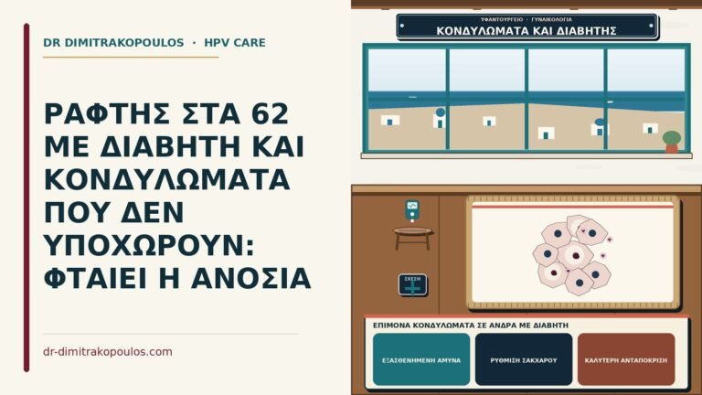 επίμονα κονδυλώματα σε άνδρα με διαβήτη