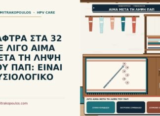 λίγο αίμα μετά τη λήψη του Παπ