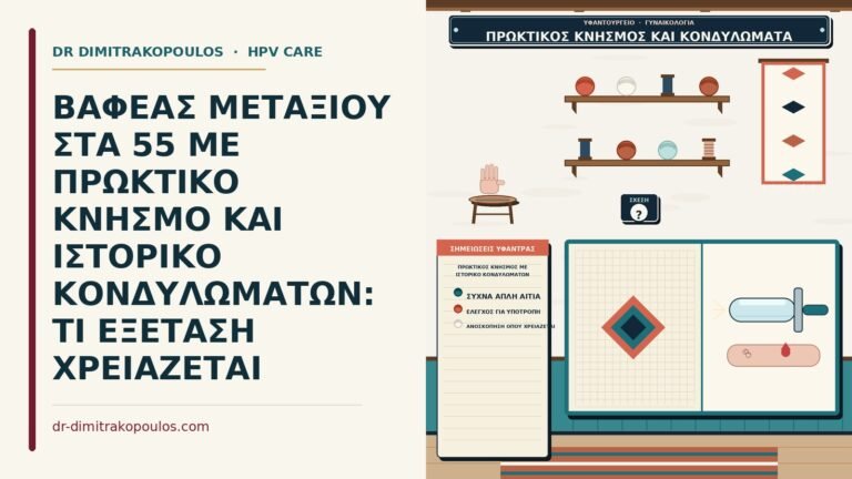 πρωκτικός κνησμός με ιστορικό κονδυλωμάτων