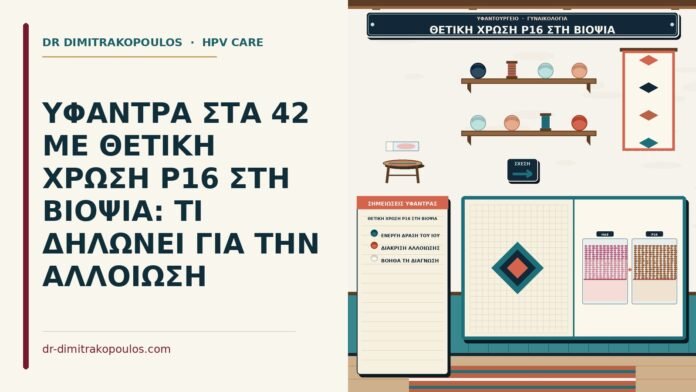 ΥΦΑΝΤΡΑ ΣΤΑ 42 ΜΕ ΘΕΤΙΚΗ ΧΡΩΣΗ P16 ΣΤΗ ΒΙΟΨΙΑ: ΤΙ ΔΗΛΩΝΕΙ ΓΙΑ ΤΗΝ ΑΛΛΟΙΩΣΗ θετική χρώση p16 στη βιοψία