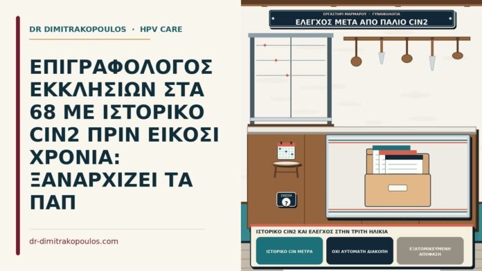 ιστορικό CIN2 και έλεγχος στην τρίτη ηλικία