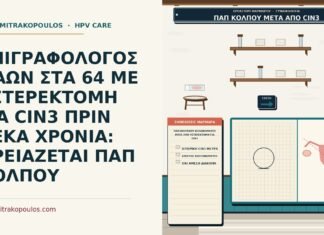 ΕΠΙΓΡΑΦΟΛΟΓΟΣ ΝΑΩΝ ΣΤΑ 64 ΜΕ ΥΣΤΕΡΕΚΤΟΜΗ ΓΙΑ CIN3 ΠΡΙΝ ΔΕΚΑ ΧΡΟΝΙΑ: ΧΡΕΙΑΖΕΤΑΙ ΠΑΠ ΚΟΛΠΟΥ Παπ κολπικού κολοβώματος μετά από υστερεκτομή για CIN3