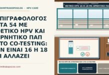 ΕΠΙΓΡΑΦΟΛΟΓΟΣ ΣΤΑ 54 ΜΕ ΘΕΤΙΚΟ HPV ΚΑΙ ΑΡΝΗΤΙΚΟ ΠΑΠ ΣΤΟ CO-TESTING: ΑΝ ΕΙΝΑΙ 16 Η 18 ΤΙ ΑΛΛΑΖΕΙ θετικό HPV με αρνητικό Παπ στο co-testing