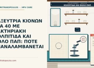 ΛΑΞΕΥΤΡΙΑ ΚΙΟΝΩΝ ΣΤΑ 40 ΜΕ ΒΑΚΤΗΡΙΑΚΗ ΚΟΛΠΙΤΙΔΑ ΚΑΙ ΘΟΛΟ ΠΑΠ: ΠΟΤΕ ΕΠΑΝΑΛΑΜΒΑΝΕΤΑΙ βακτηριακή κολπίτιδα και θολή κυτταρολογία