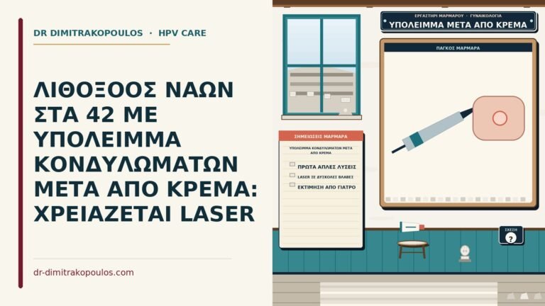 υπόλειμμα κονδυλωμάτων μετά από κρέμα