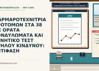 ΜΑΡΜΑΡΟΤΕΧΝΙΤΡΙΑ ΠΡΟΤΟΜΩΝ ΣΤΑ 38 ΜΕ ΟΡΑΤΑ ΚΟΝΔΥΛΩΜΑΤΑ ΚΑΙ ΑΡΝΗΤΙΚΟ ΤΕΣΤ ΥΨΗΛΟΥ ΚΙΝΔΥΝΟΥ: ΑΝΤΙΦΑΣΗ ορατά κονδυλώματα με αρνητικό τεστ υψηλού κινδύνου