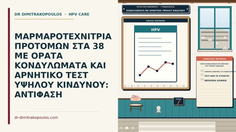 ορατά κονδυλώματα με αρνητικό τεστ υψηλού κινδύνου