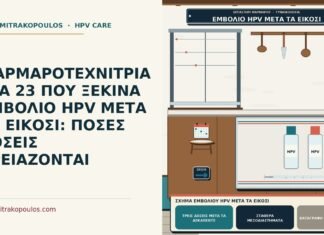 σχήμα εμβολίου HPV μετά τα είκοσι