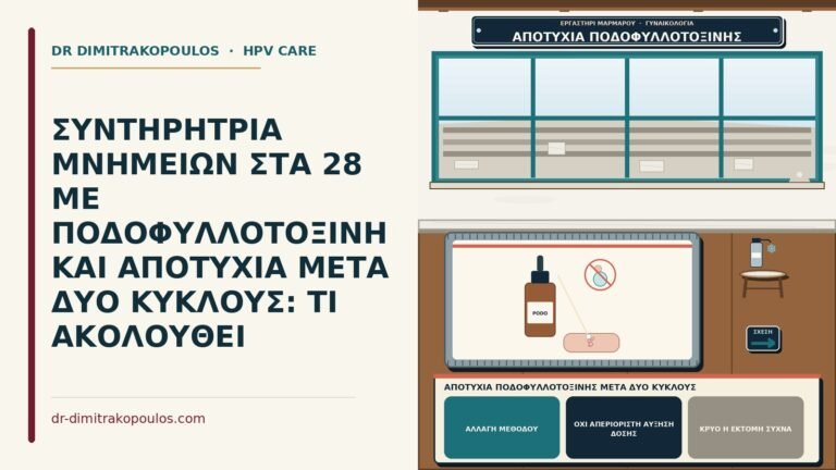 αποτυχία ποδοφυλλοτοξίνης μετά δύο κύκλους