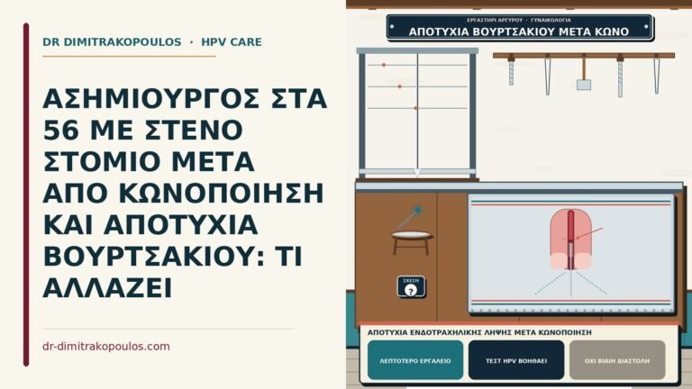 αποτυχία ενδοτραχηλικής λήψης μετά κωνοποίηση