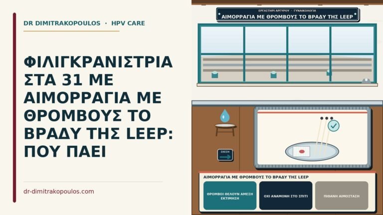 αιμορραγία με θρόμβους το βράδυ της LEEP