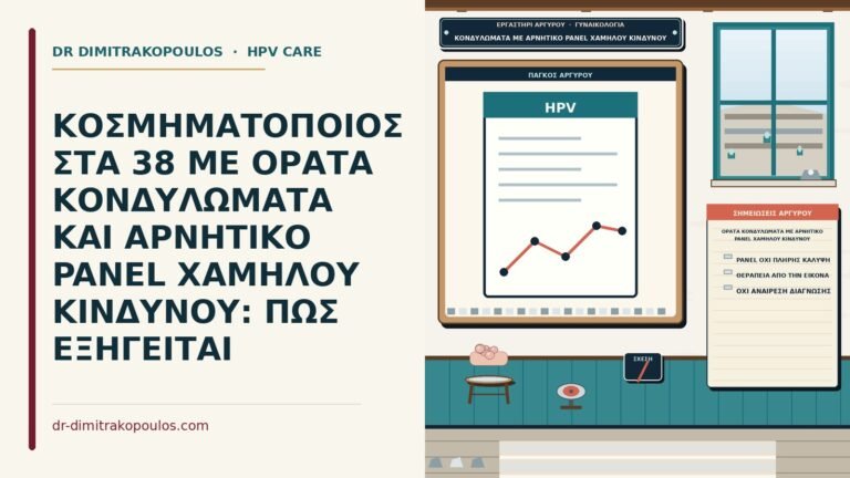ορατά κονδυλώματα με αρνητικό panel χαμηλού κινδύνου