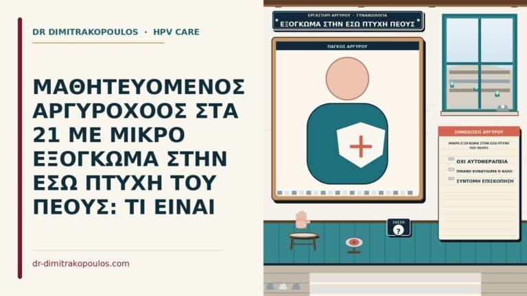 μικρό εξόγκωμα στην έσω πτυχή του πέους