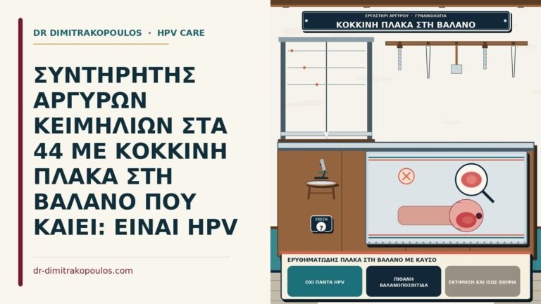ερυθηματώδης πλάκα στη βάλανο με καύσο