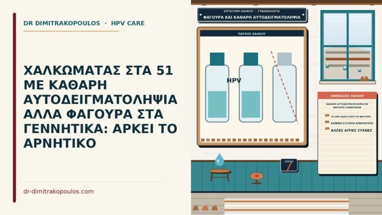 καθαρή αυτοδειγματοληψία με φαγούρα γεννητικών