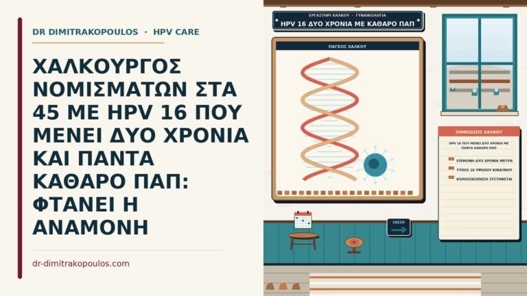 HPV 16 που μένει δύο χρόνια με πάντα καθαρό Παπ