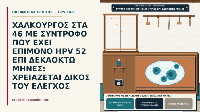 σύντροφος με επίμονο HPV 52 επί δεκαοκτώ μήνες