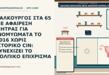 κολπικό επίχρισμα μετά αφαίρεση μήτρας για ινομυώματα το 2016 χωρίς ιστορικό CIN