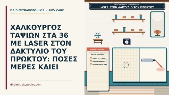 ΧΑΛΚΟΥΡΓΟΣ ΤΑΨΙΩΝ ΣΤΑ 36 ΜΕ LASER ΣΤΟΝ ΔΑΚΤΥΛΙΟ ΤΟΥ ΠΡΩΚΤΟΥ: ΠΟΣΕΣ ΜΕΡΕΣ ΚΑΙΕΙ κάψιμο μετά από laser στον δακτύλιο του πρωκτού