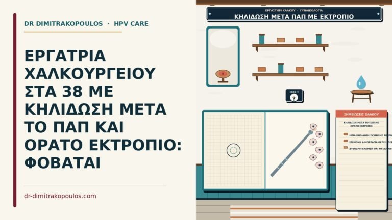 κηλίδωση μετά το Παπ με ορατό εκτρόπιο