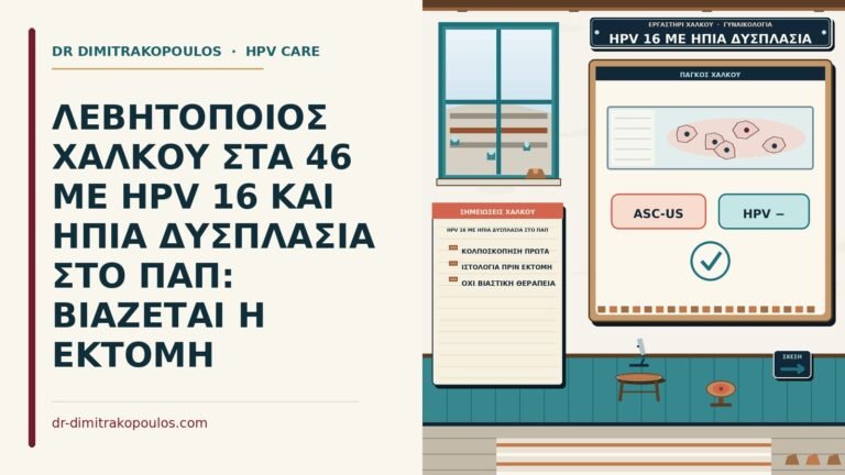 HPV 16 με ήπια δυσπλασία στο Παπ