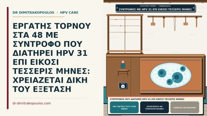 σύντροφος που διατηρεί HPV 31 επί είκοσι τέσσερις μήνες