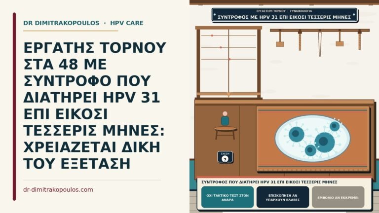 σύντροφος που διατηρεί HPV 31 επί είκοσι τέσσερις μήνες
