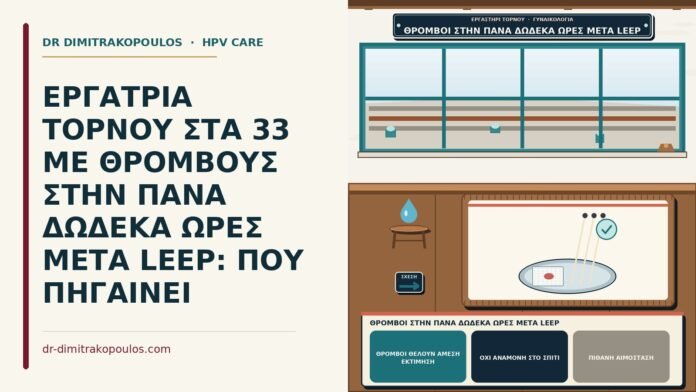 θρόμβοι στην πάνα δώδεκα ώρες μετά LEEP
