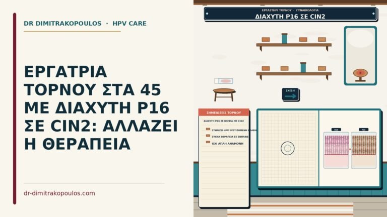 διάχυτη p16 σε βιοψία με CIN2