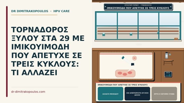 ΤΟΡΝΑΔΟΡΟΣ ΞΥΛΟΥ ΣΤΑ 29 ΜΕ ΙΜΙΚΟΥΙΜΟΔΗ ΠΟΥ ΑΠΕΤΥΧΕ ΣΕ ΤΡΕΙΣ ΚΥΚΛΟΥΣ: ΤΙ ΑΛΛΑΖΕΙ ιμικουιμόδη που απέτυχε σε τρεις κύκλους