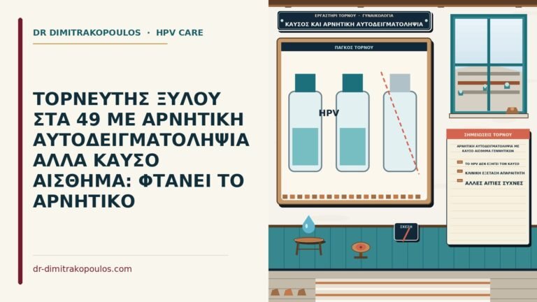 αρνητική αυτοδειγματοληψία με καύσο αίσθημα γεννητικών