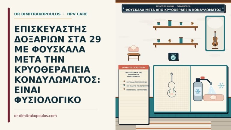 φουσκάλα μετά την κρυοθεραπεία κονδυλώματος