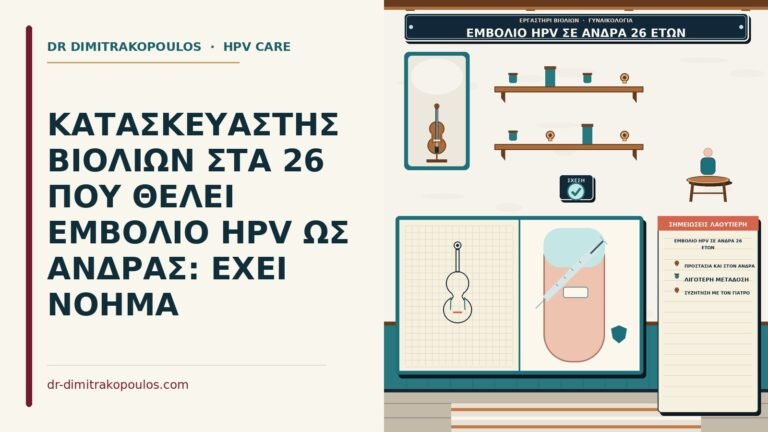 εμβόλιο HPV σε άνδρα 26 ετών