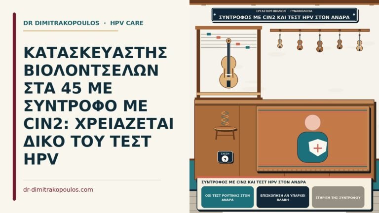 σύντροφος με CIN2 και τεστ HPV στον άνδρα
