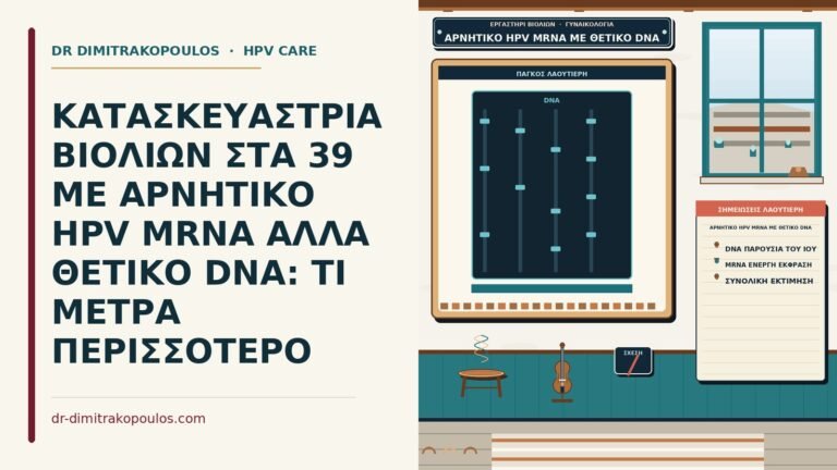 αρνητικό HPV mRNA με θετικό DNA