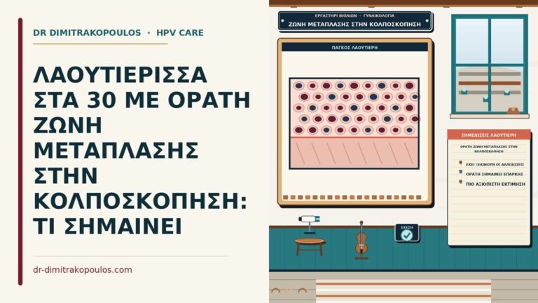 ορατή ζώνη μετάπλασης στην κολποσκόπηση