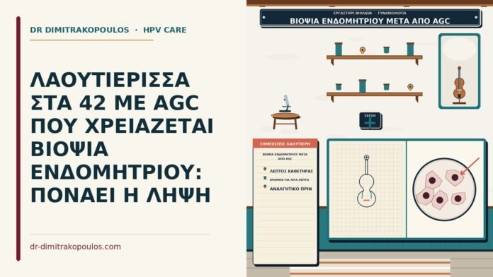 ΛΑΟΥΤΙΕΡΙΣΣΑ ΣΤΑ 42 ΜΕ AGC ΠΟΥ ΧΡΕΙΑΖΕΤΑΙ ΒΙΟΨΙΑ ΕΝΔΟΜΗΤΡΙΟΥ: ΠΟΝΑΕΙ Η ΛΗΨΗ βιοψία ενδομητρίου μετά από AGC