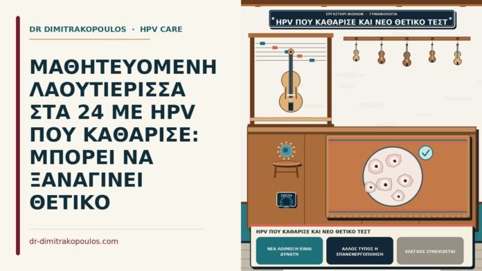 ΜΑΘΗΤΕΥΟΜΕΝΗ ΛΑΟΥΤΙΕΡΙΣΣΑ ΣΤΑ 24 ΜΕ HPV ΠΟΥ ΚΑΘΑΡΙΣΕ: ΜΠΟΡΕΙ ΝΑ ΞΑΝΑΓΙΝΕΙ ΘΕΤΙΚΟ HPV που καθάρισε και νέο θετικό τεστ