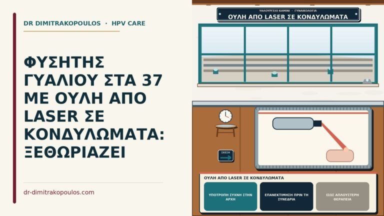 ουλή από laser σε κονδυλώματα