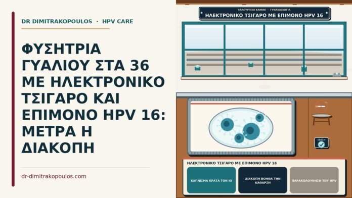 ηλεκτρονικό τσιγάρο με επίμονο HPV 16