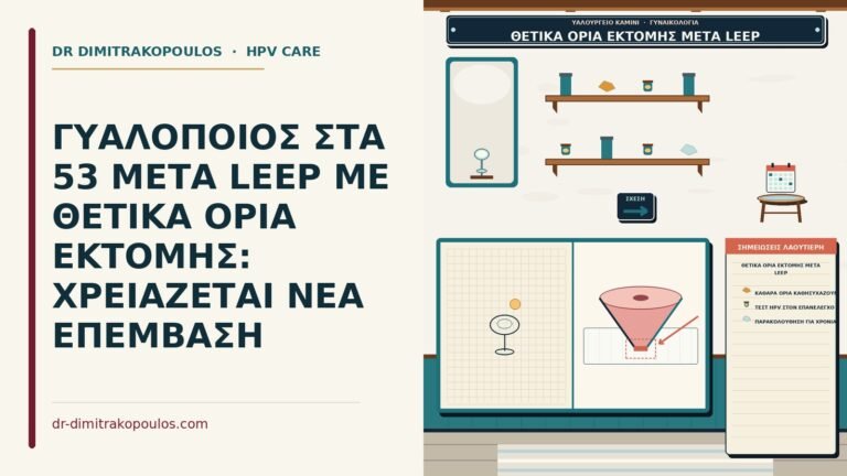 θετικά όρια εκτομής μετά LEEP
